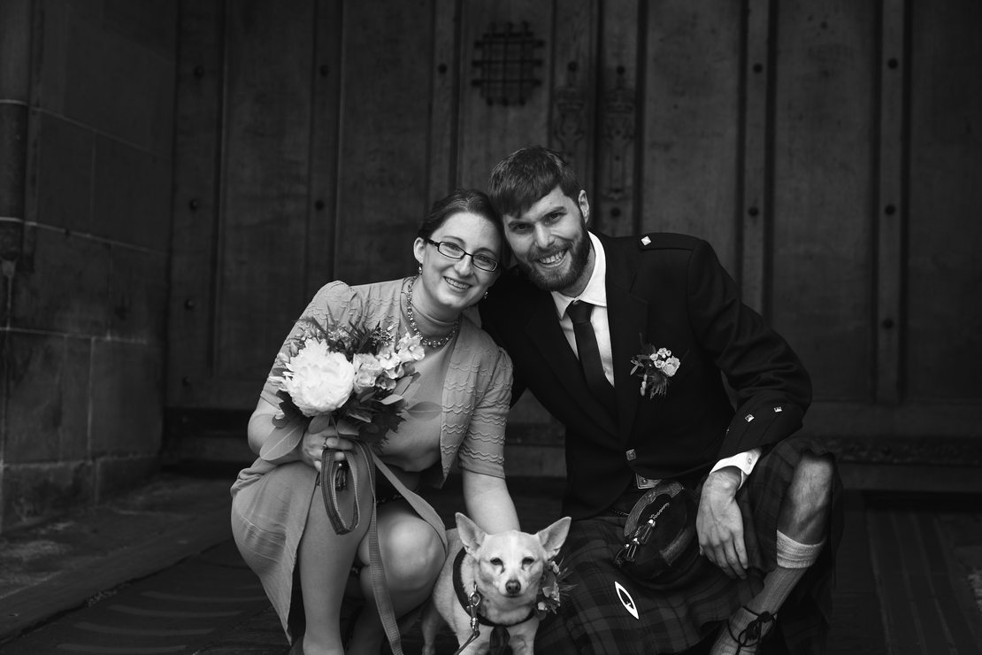 Guy, Chelsi, and Spice keeping it old school in black and white photography.